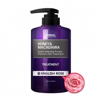 KUNDAL Odżywka do włosów - angielska róża Honey&Macadamia Treatment English Rose 500ml