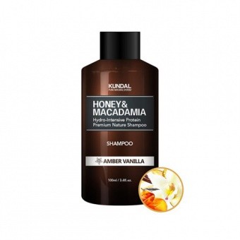 KUNDAL Szampon do włosów - bursztynowa wanilia Honey&Macadamia Shampoo Amber Vanilla 100ml