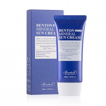 BENTON Mineralny krem przeciwsłoneczny do twarzy Mineral Sun Cream SPF50+/PA++++ Skin Fit 50ml 
