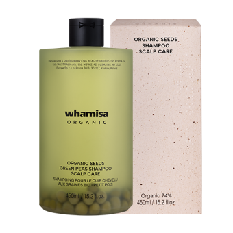 WHAMISA Odżywczy szampon do włosów Organic Seeds Green Peas Shampoo Scalp Care 450ml