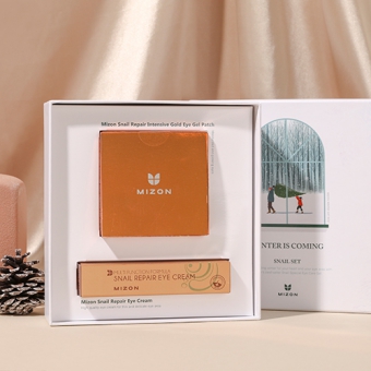 MIZON Zestaw świąteczny płatki hydrożelowe + krem pod oczy Winter Is Coming Snail Set